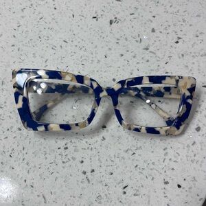 Blue and Cream Tortoise Shell Glasses